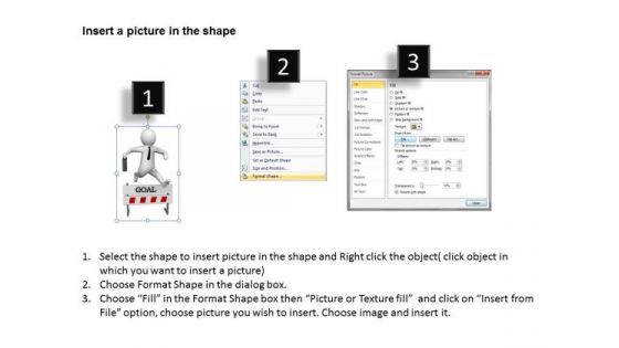 Famous Business People 3d Man Jumping On Goal PowerPoint Templates