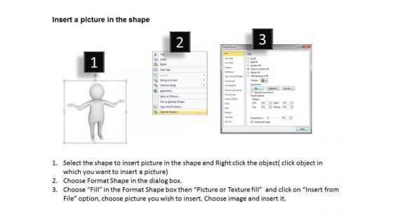 Famous Business People 3d Man Standing Idle Displaying Plan PowerPoint Slides