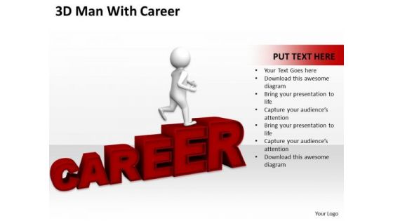 Famous Business People 3d Man With Career PowerPoint Templates Ppt Backgrounds For Slides