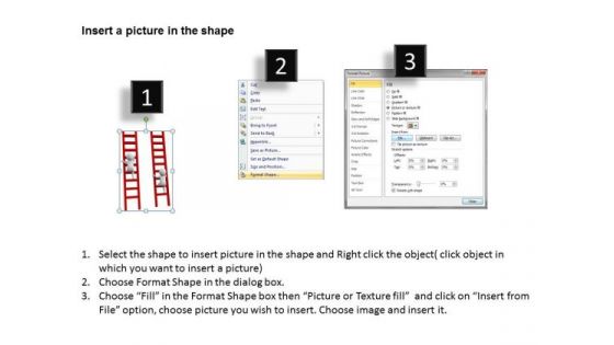 Famous Business People 3d Men On Red Ladder Competition PowerPoint Slides