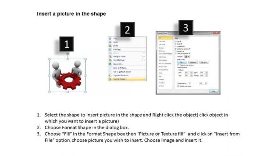 Famous Business People 3d Men With Gears Teamwork PowerPoint Theme Templates