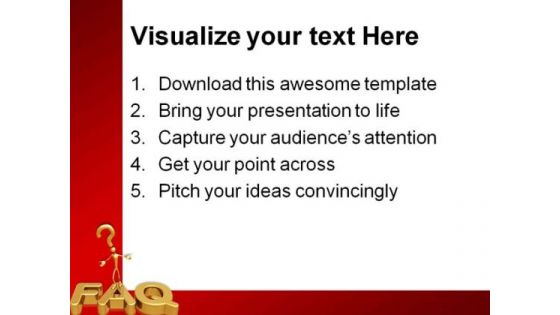 Faq Metaphor PowerPoint Templates And PowerPoint Backgrounds 0511
