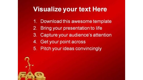 Faq Metaphor PowerPoint Themes And PowerPoint Slides 0511