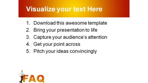Faq People PowerPoint Template 0910