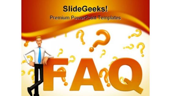 Faq People PowerPoint Template 0910