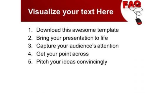 Faq With Computer Mouse PowerPoint Templates And PowerPoint Themes 0912