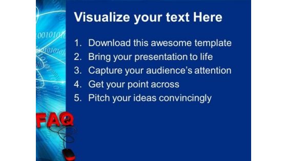 Faq With Mouse Globe PowerPoint Templates And PowerPoint Themes 0912