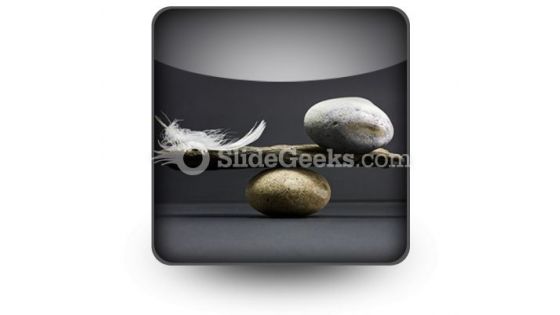 Feather Stone Balance PowerPoint Icon S