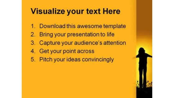 Feeling Happy Nature PowerPoint Templates And PowerPoint Backgrounds 0611