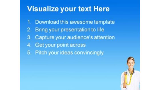 Female Doctor Medical PowerPoint Themes And PowerPoint Slides 0811