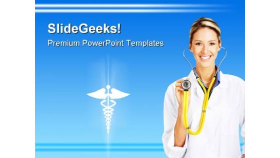Female Doctor Medical PowerPoint Themes And PowerPoint Slides 0811