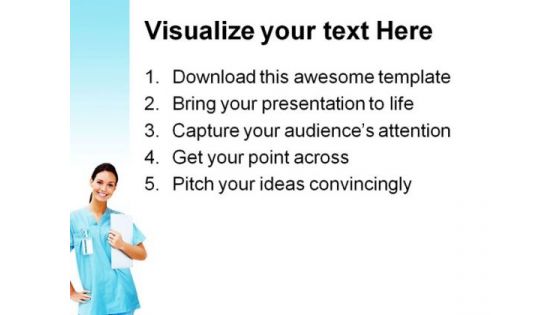 Female Doctor Smiling Medical PowerPoint Themes And PowerPoint Slides 0811