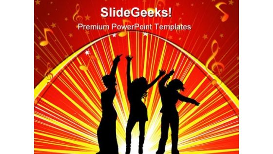 Females Dancing Music PowerPoint Themes And PowerPoint Slides 0311