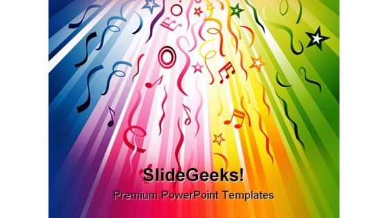 Festive Design Music PowerPoint Template 0610