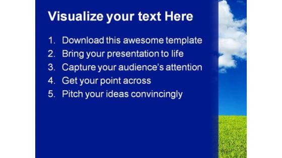 Field And Sky Landscape Nature PowerPoint Templates And PowerPoint Backgrounds 0711