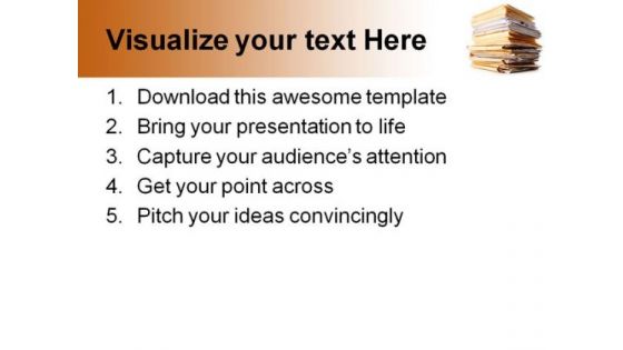 File Stack Work Load Business PowerPoint Templates And PowerPoint Backgrounds 0411