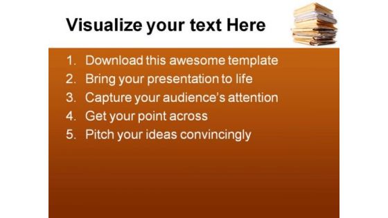 File Stack Work Load Business PowerPoint Templates And PowerPoint Backgrounds 0411