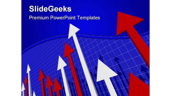 Financial Arrows Chart Business PowerPoint Backgrounds And Templates 1210