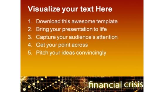 Financial Crisis Finance PowerPoint Themes And PowerPoint Slides 0511