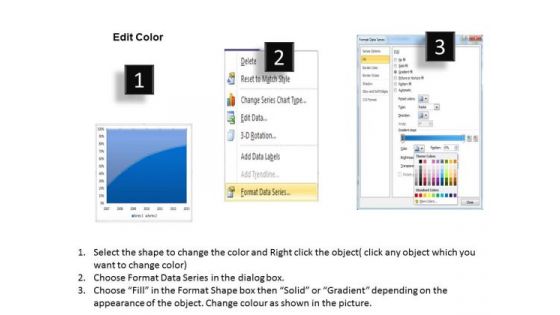 Financial Data Analysis Area Chart With Plotted Line Center PowerPoint Templates