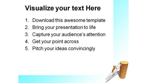 Financial Ladder Success PowerPoint Templates And PowerPoint Backgrounds 0911