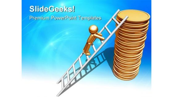 Financial Ladder Success PowerPoint Templates And PowerPoint Backgrounds 0911