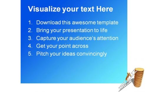 Financial Ladder Success PowerPoint Themes And PowerPoint Slides 0911