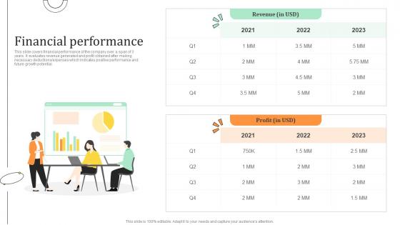 Financial Performance Travel Bag Funding Pitch Deck Financial Performance Travel Bag Funding Pitch Deck