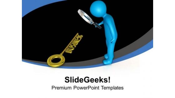 Find Right Key For Business PowerPoint Templates Ppt Backgrounds For Slides 0713