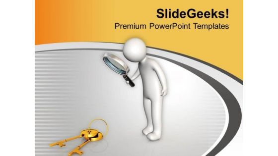 Find Right Solution Key For Financial Troubles PowerPoint Templates Ppt Backgrounds For Slides 0713
