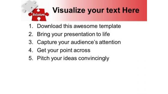 Find Solution Part For Problem PowerPoint Templates Ppt Backgrounds For Slides 0413