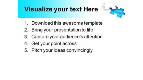 Find Solution Puzzle Business PowerPoint Themes And PowerPoint Slides 0411