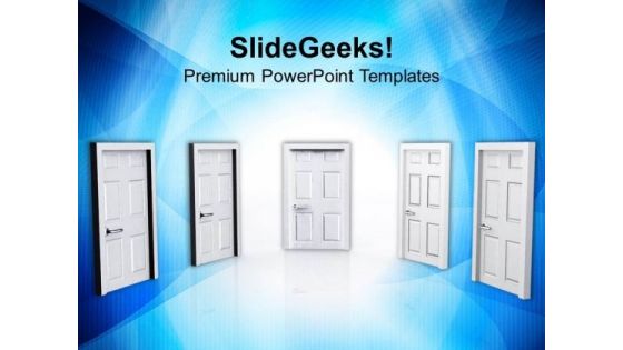 Find The Door Of Success PowerPoint Templates Ppt Backgrounds For Slides 0513