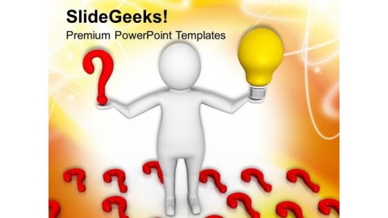 Find The New Idea For Problem Solving PowerPoint Templates Ppt Backgrounds For Slides 0713