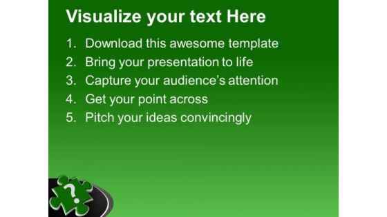 Find The Question Puzzle PowerPoint Templates Ppt Backgrounds For Slides 0613