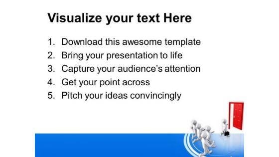Find The Right Door Of Success PowerPoint Templates Ppt Backgrounds For Slides 0713