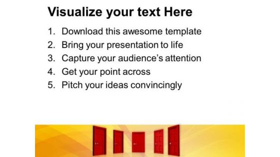 Find The Right Door PowerPoint Templates Ppt Backgrounds For Slides 0513