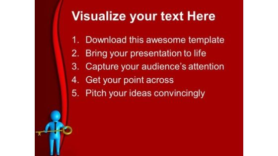 Find The Right Key Of Success In Marketing PowerPoint Templates Ppt Backgrounds For Slides 0613