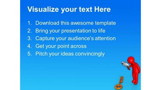 Find The Right Key Of Success PowerPoint Templates Ppt Backgrounds For Slides 0613