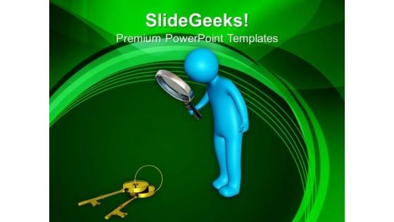 Find The Right Solution Keys PowerPoint Templates Ppt Backgrounds For Slides 0613