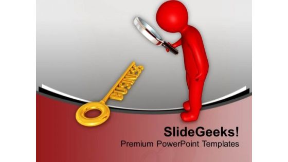 Find The Success Key Of Business PowerPoint Templates Ppt Backgrounds For Slides 0713
