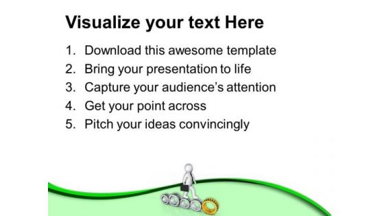 Find Your Goal With Geared Process PowerPoint Templates Ppt Backgrounds For Slides 0713