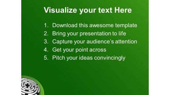 Finding Right Path In Labyrinth To Win PowerPoint Templates Ppt Backgrounds For Slides 0413