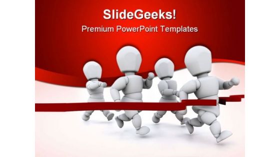 Finish Line Business PowerPoint Themes And PowerPoint Slides 0811