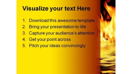 Fire Flood Metaphor PowerPoint Themes And PowerPoint Slides 0411