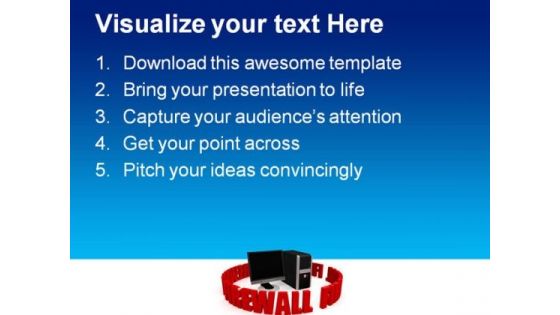 Firewall With Black Screen Computer PowerPoint Themes And PowerPoint Slides 0311
