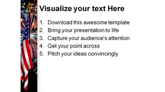 Fireworks01 America Festival PowerPoint Template 1010