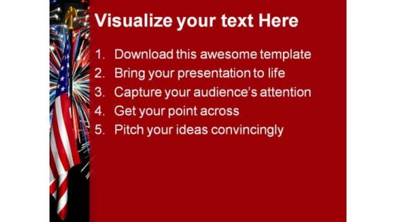Fireworks01 America Festival PowerPoint Template 1010