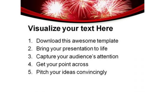 Fireworks Abstract Background PowerPoint Templates And PowerPoint Backgrounds 0911