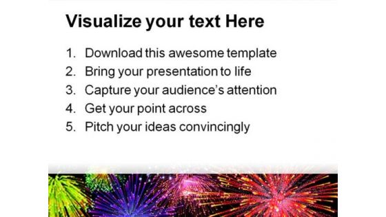 Fireworks Background PowerPoint Template 1010